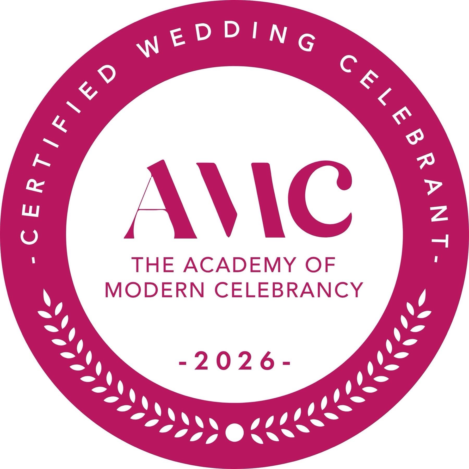 Academy of Modern Celebrancy certified wedding celebrant 2026